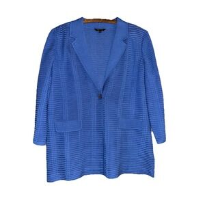 Misook Women's Large Knit Jacket Luxury Career to Casual Button Office Old Money